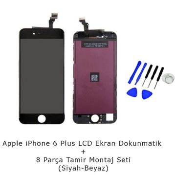Apple iPhone 6 Plus Dokunmatik Siyah Servis Revize Lcd Ekran