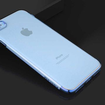 Apple iPhone 8 Kılıf Dört Köşeli Lazer Silikon Kapak