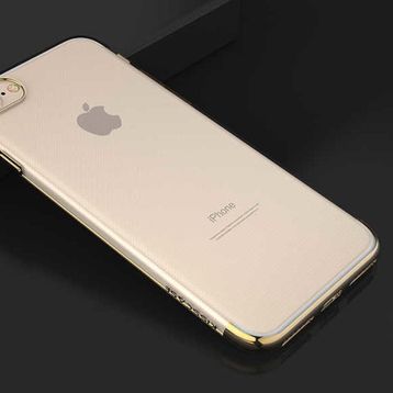 Apple iPhone 8 Kılıf Dört Köşeli Lazer Silikon Kapak