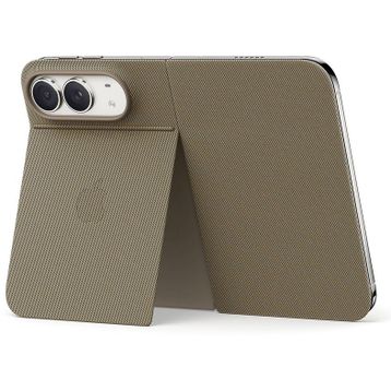 Apple iPhone Duo Vizon Grisi Stantlı Folio Telefon Kılıfı