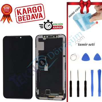 Apple iPhone X Dokunmatik Siyah Servis Revize Lcd Ekran