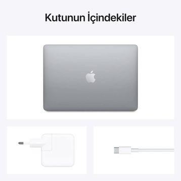 Apple MacBook Air MGN73TU/A M1 8GB RAM 512GB SSD macOS 13 inç Uzay Grisi Laptop - Notebook