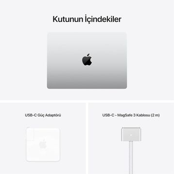 Apple MacBook Pro MKGR3TU/A M1 Pro 16GB RAM 512GB SSD macOS 14.2 inç Gümüş Laptop - Notebook
