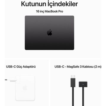 Apple MacBook Pro MRW33TU/A M3 Max 14CPU 30GPU 36GB RAM 1TB SSD macOS 16 inç Uzay Siyahı Laptop - Notebook