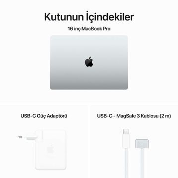 Apple MacBook Pro MRW73TU/A M3 Max 14CPU 30GPU 36GB RAM 1TB SSD macOS 16 inç Gümüş Laptop - Notebook