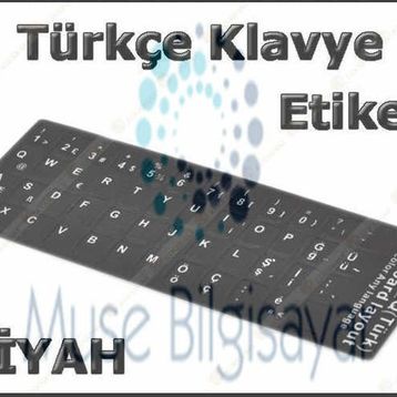 Apple Siyah Q Türkçe Klavye Sticker