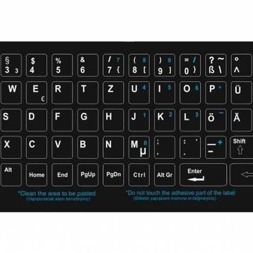 Apple Siyah Q Türkçe Klavye Sticker