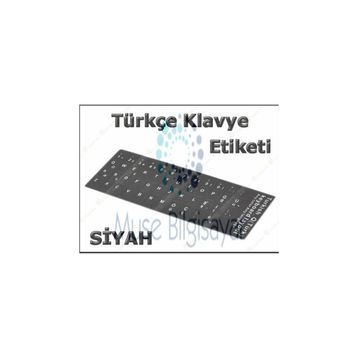 Apple Siyah Q Türkçe Klavye Sticker