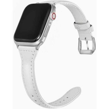 Apple Watch KRD-28 42mm Deri Kordon Beyaz