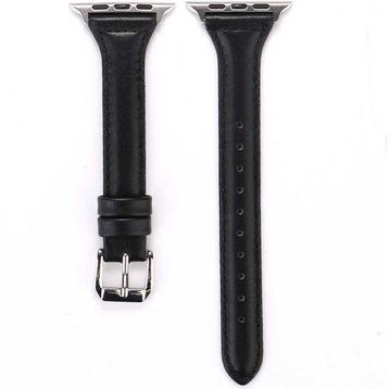 Apple Watch KRD-28 42mm Deri Kordon Siyah