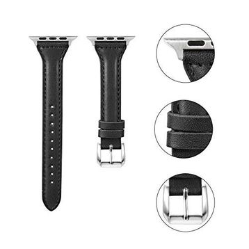 Apple Watch KRD-28 42mm Deri Kordon Siyah