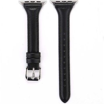 Apple Watch KRD-28 42mm Deri Kordon Siyah