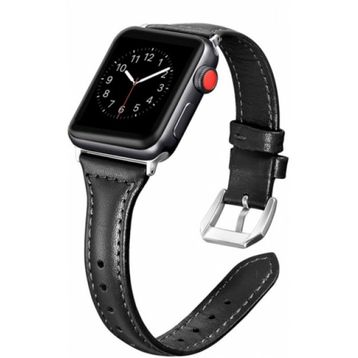 Apple Watch KRD-28 44mm Deri Kordon Siyah