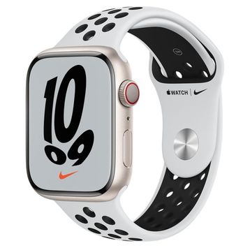 Apple Watch Nike Series 7 GPS + Cellular 45 mm Yıldız Işığı Alüminyum Kasa Akıllı Saat