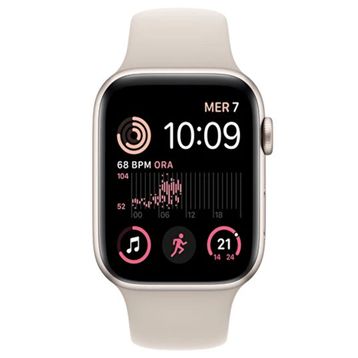 Apple Watch SE GPS 44 mm Alüminyum Kasa Spor Kordon Yıldız Işığı Akıllı Saat Teşhir- Outlet