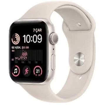 Apple Watch SE GPS 44 mm Alüminyum Kasa Spor Kordon Yıldız Işığı Akıllı Saat Teşhir- Outlet