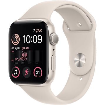 Apple Watch SE GPS 44 mm Yıldız Işığı Alüminyum Kasa Spor Kordon Akıllı Saat