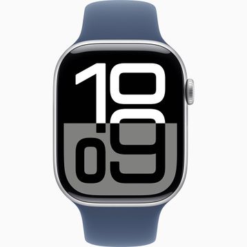Apple Watch Series 10 GPS Alüminyum Kasa 46 mm Gümüş Spor Kordon Akıllı Saat Teşhir- Outlet