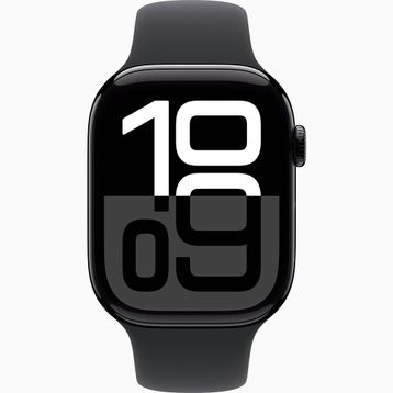 Apple Watch Series 10 GPS Alüminyum Kasa 46 mm Simsiyah Spor Kordon Akıllı Saat