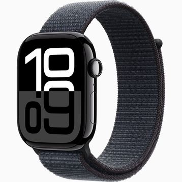 Apple Watch Series 10 GPS+Cellular 46 mm Simsiyah Alüminyum Kasa Mürekkep Moru Spor Loop Kordon Akıllı Saat