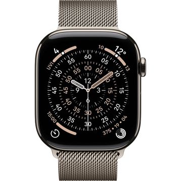 Apple Watch Series 11 GPS+Cellular 42 mm Titanyum Kasa Natürel Milano Loop Kordon Akıllı Saat