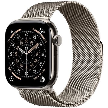 Apple Watch Series 11 GPS+Cellular 42 mm Titanyum Kasa Natürel Milano Loop Kordon Akıllı Saat