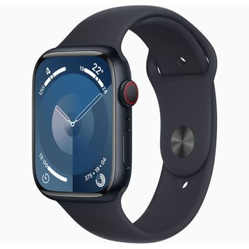Apple Watch Series 9 41 mm Gps + Cellular Gece Yarısı Alüminyum Kasa Spor Kordon Akıllı Saat