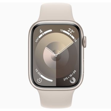 Apple Watch Series 9 45 mm Yıldız Işığı Alüminyum Kasa Spor Kordon Akıllı Saat