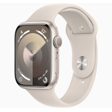 Apple Watch Series 9 45 mm Yıldız Işığı Alüminyum Kasa Spor Kordon Akıllı Saat