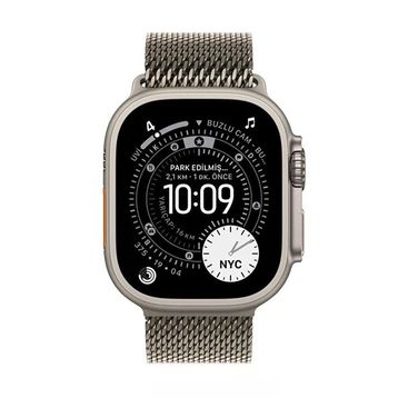 Apple Watch Ultra 3 GPS + Cellular 49 mm Natürel Titanyum Kasa Natürel Titanyum Milano Loop Kordon Akıllı Saat Teşhir- Outlet