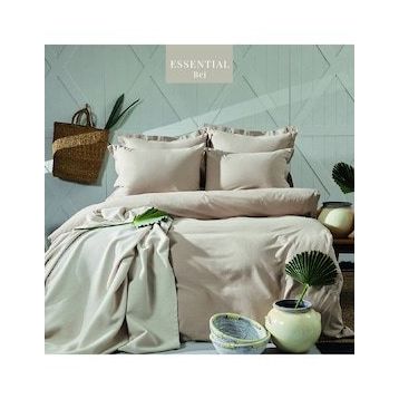 Apricitas Essential Bej Çift Kişilik Nevresim Takımı