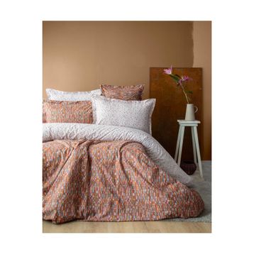 Apricitas Home 160x220 cm Terracotta Tek Kişilik Leros Nevresim Takımı
