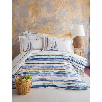 Apricitas Home Marinero Mavi Çift Kişilik Nevresim Takımı