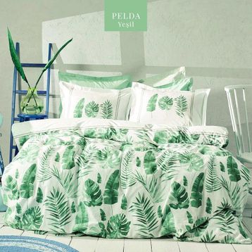 Apricitas Pelda 160x220 cm Yeşil Tek Kişilik Nevresim Takımı