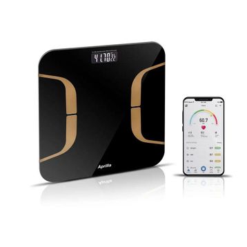 Aprilla ABS-1080 Siyah Kablosuz Akıllı Banyo Baskülü