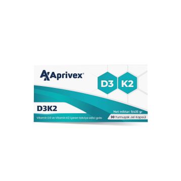 Aprivex Vitamin D3 K2 30 Kapsül