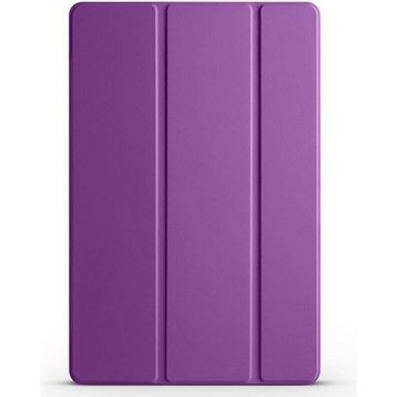 Apsuwa Samsung Galaxy A9 X110 Smart Cover Standlı Arkası Şeffaf Mika Mor Kılıf