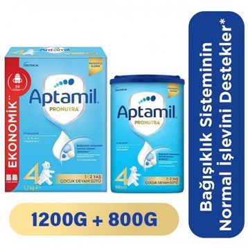 Aptamil 4 Numara 1200+800 gr Devam Sütü