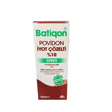 Aqua 100 ml Batikon Sprey Antiseptik Solüsyon