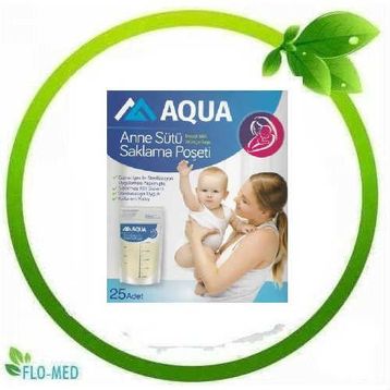 Aqua 25 Adet Anne Sütü Saklama Poşeti
