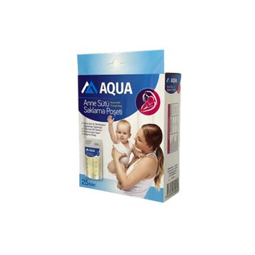 Aqua 25'li Anne Sütü Saklama Poşeti
