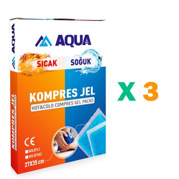 Aqua 27 x 35 Kılıflı 3 Adet Kompres Jel
