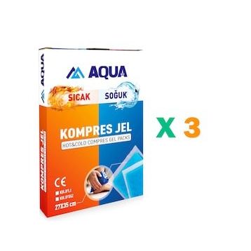 Aqua 27 x 35 Kılıflı 3 Adet Kompres Jel
