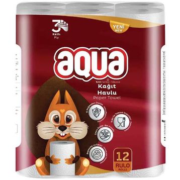 Aqua 3 Katlı 12'li Kağıt Havlu