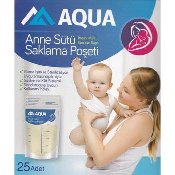 Aqua 50 Adet Anne Sütü Saklama Poşeti