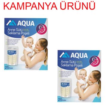 Aqua 50 Adet Anne Sütü Saklama Poşeti