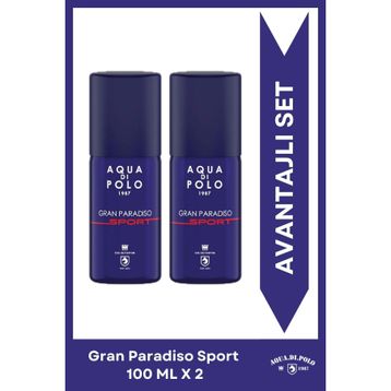 Aqua Di Polo STCA000401 1987 Gran Paradiso Sport EDP 100 ml ikili Erkek Parfüm Seti