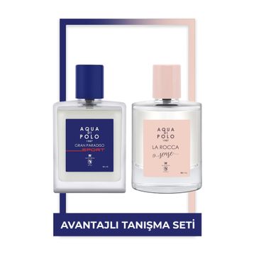 Aqua Di Polo STCC021161 1987 La Rocca Sense EDP 50 ml Kadın Parfüm ve Gran Paradiso Sport 50 ml Erkek ikili Parfüm Seti
