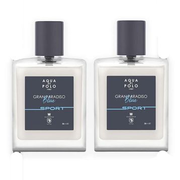 Aqua Di Polo STCC021194 1987 Gran Paradiso Blue Sport EDP 50 ml ikili Erkek Parfüm Seti