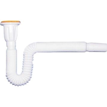 Aqua Uzun Körüklü 138 cm Beyaz Lavabo Sifonu